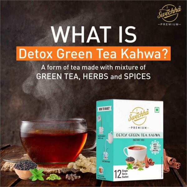 Detox Green Tea Kahwa 36g (12 Sachet) - Image 2