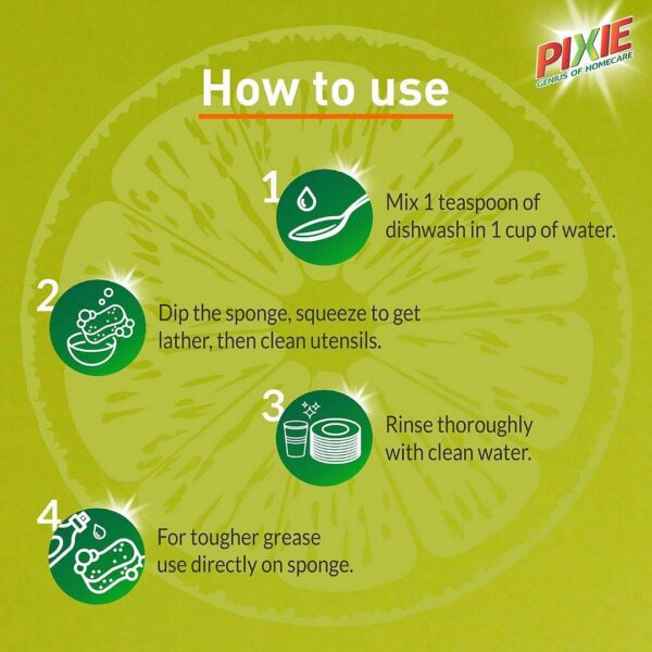 New Pixie Dishwash Liquid(500ml) - Image 4