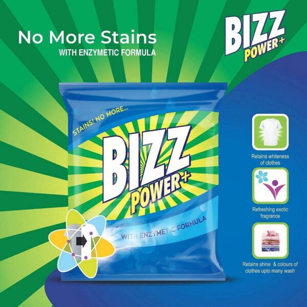 Bizz power plus washing Powder(500g) - Image 2