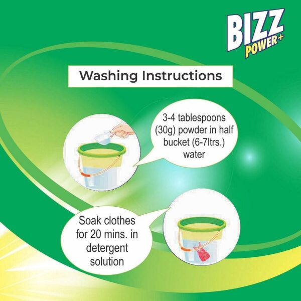 Bizz power plus washing Powder(500g) - Image 5