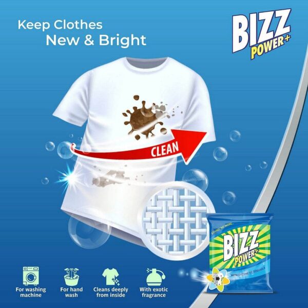 Bizz power plus washing Powder(500g) - Image 4