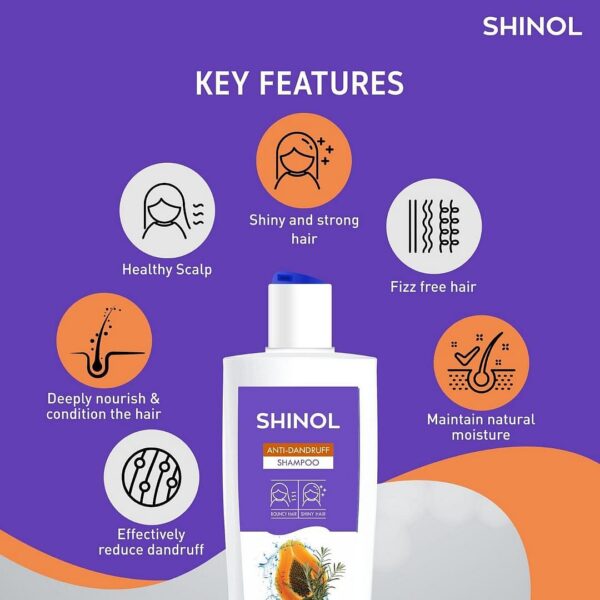 Shinol Anti Dandruff Shampoo(200ml) - Image 3