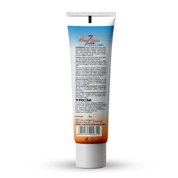 Men Z Classic Shaving Cream(70g) - Image 7