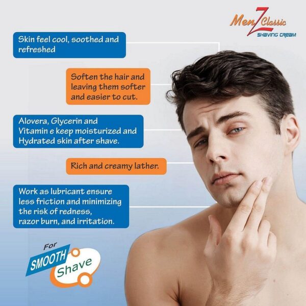Men Z Classic Shaving Cream(70g) - Image 4