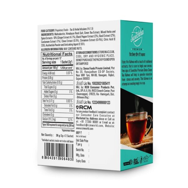 Detox Green Tea Kahwa 36g (12 Sachet) - Image 6