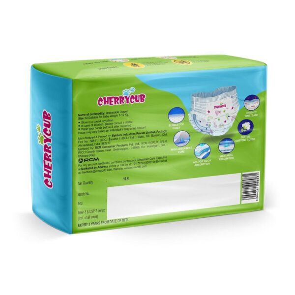 Cherrycub Baby Diaper- M - Image 3