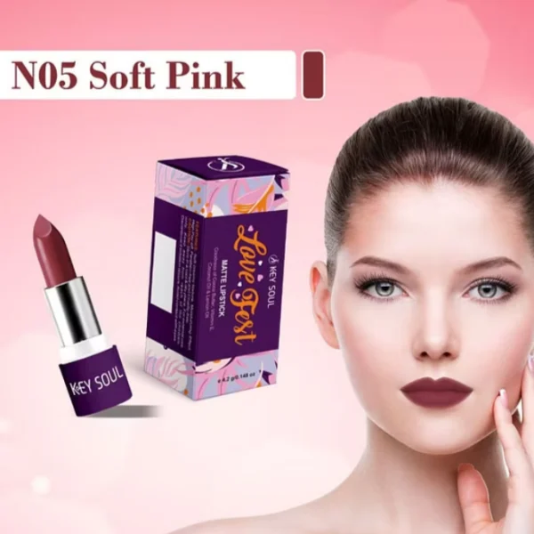 Key Soul Matte Lipstick N05 Soft Pink - Image 3